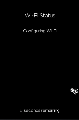 wi-fi status screen for ecobee thermostat